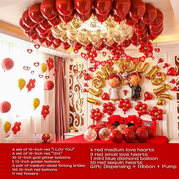 wedding room decoration wedding balloon combination pomegranate red latex ball wedding new home bedroom layout balloon set
wedding room decoration wedding balloon combination pomegranate red latex ball wedding new home bedroom layout balloon set