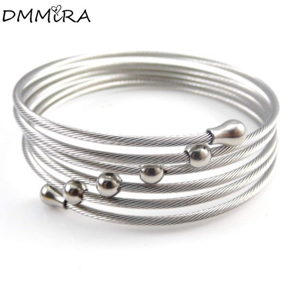 bangle fashion women men multilayers cable bracelets color gold black stainless steel beads charm twisted wire wrap
bangle fashion women men multilayers cable bracelets color gold black stainless steel beads charm twisted wire wrap