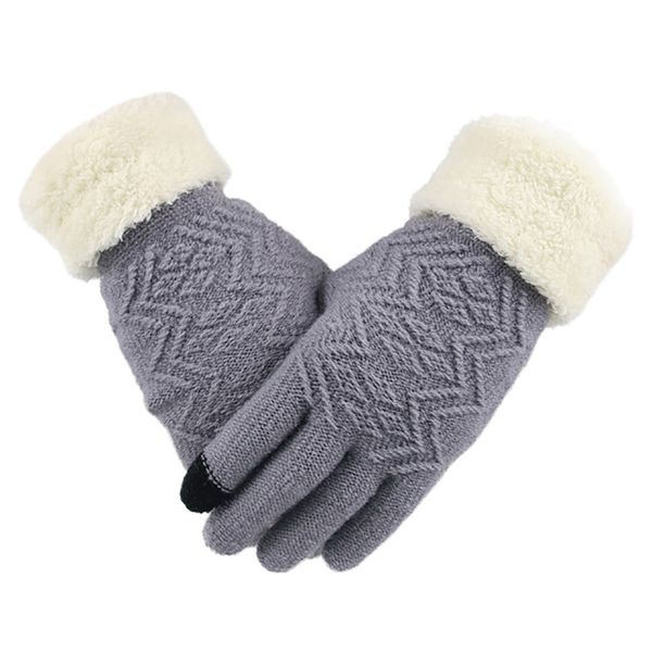 five fingers gloves women keep warm velvet autumn winter knitted touchscreen casual fashion accessories mittens, Blue;gray
five fingers gloves women keep warm velvet autumn winter knitted touchscreen casual fashion accessories mittens, Blue;gray