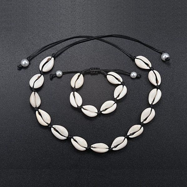 2 pcs/set seashell necklace natural shells ankle bracelet jewelry bohemian seashell choker knitting necklace gifts friend, Golden;silver
2 pcs/set seashell necklace natural shells ankle bracelet jewelry bohemian seashell choker knitting necklace gifts friend, Golden;silver