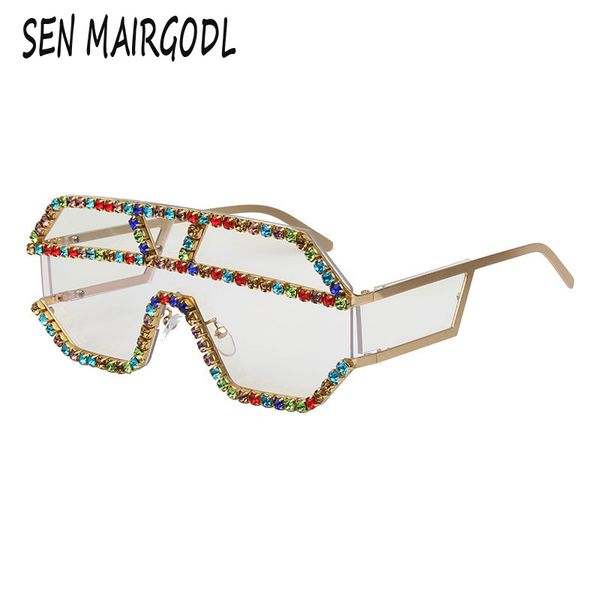 classic diamond sunglasses women men large frame color rhinestone luxury design sun glasses siamese transparent lens goggles, White;black
classic diamond sunglasses women men large frame color rhinestone luxury design sun glasses siamese transparent lens goggles, White;black