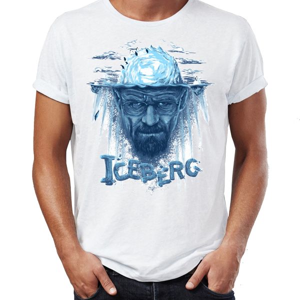 men's t shirt breaking bad iceberg heisenberg awesome artwork printed tee