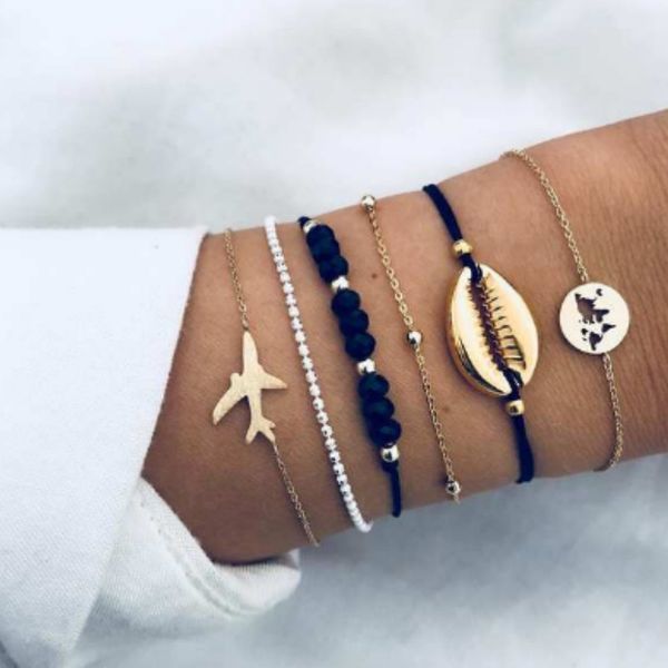tennis vintage bohemia airplane shell ball charm wrap bracelet for women handwork braided rope chain fashion jewelry, Golden;silver
tennis vintage bohemia airplane shell ball charm wrap bracelet for women handwork braided rope chain fashion jewelry, Golden;silver