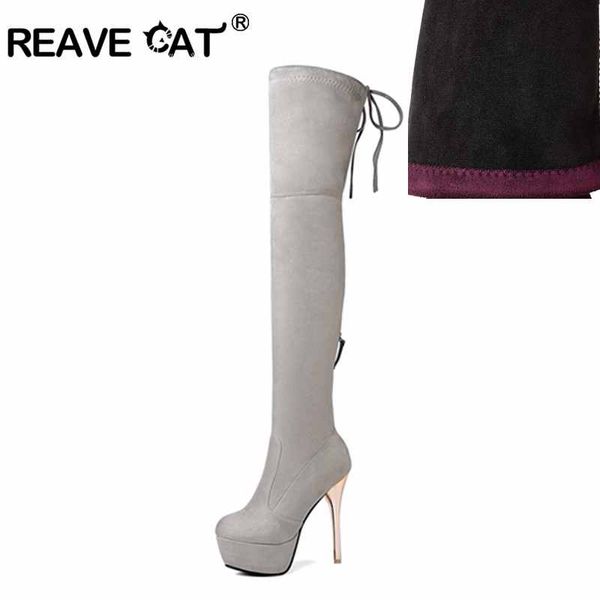 reave cat fur warm platform boots zipper over the knee boots super high heel women ladies lace-up stretch fabric boot a895, Black
reave cat fur warm platform boots zipper over the knee boots super high heel women ladies lace-up stretch fabric boot a895, Black
