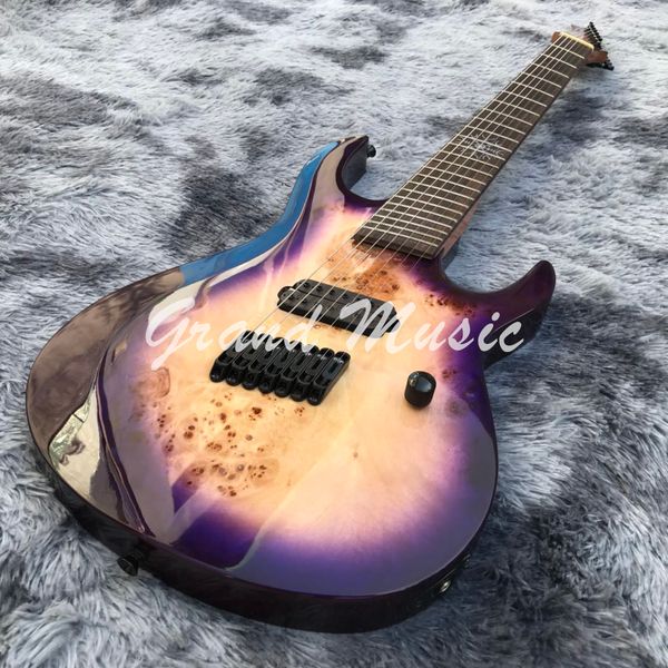 custom electric guitar 7 strings sector with black hardware in purple custom logo and color
custom electric guitar 7 strings sector with black hardware in purple custom logo and color