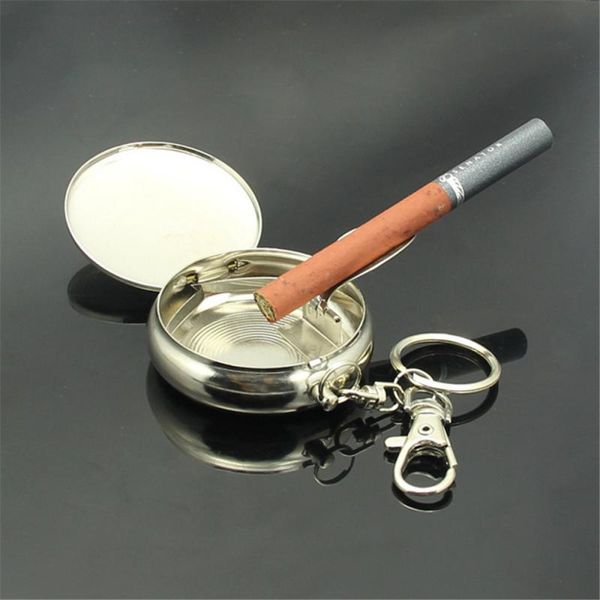 1 keychain classic mini portable pocket key chain ashtray with pocket stainless steel multi-purpose key chain outdoor, Silver
1 keychain classic mini portable pocket key chain ashtray with pocket stainless steel multi-purpose key chain outdoor, Silver