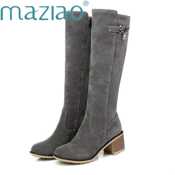 winter new arrive women boots round toe zipper flock ladies boots square heel black gray knee high women maziao
winter new arrive women boots round toe zipper flock ladies boots square heel black gray knee high women maziao
