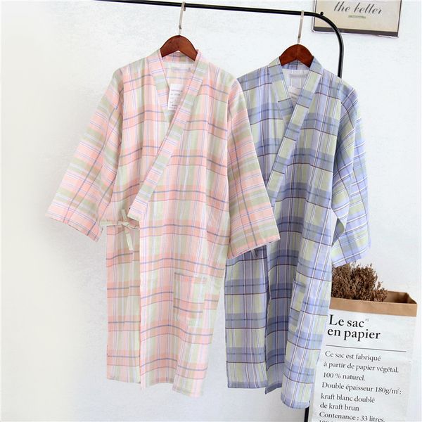 ethnic clothing summer couples men and women japanese cotton kimono nightgown lace-up plaid bathrobe pajamas home service thin yukata cardig, Red
ethnic clothing summer couples men and women japanese cotton kimono nightgown lace-up plaid bathrobe pajamas home service thin yukata cardig, Red