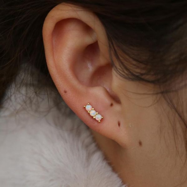 stud 2021 spring design geometric minimal delicate girl studs 925 sterling silver dainty cz opal stone lovely small tiny earring, Golden;silver
stud 2021 spring design geometric minimal delicate girl studs 925 sterling silver dainty cz opal stone lovely small tiny earring, Golden;silver