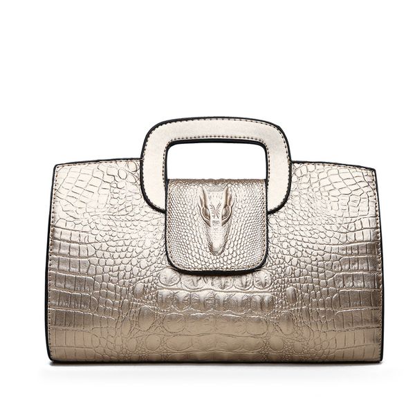 new style women's fashion handbag crocodile pattern embossed large-volume hand square sling bag
new style women's fashion handbag crocodile pattern embossed large-volume hand square sling bag