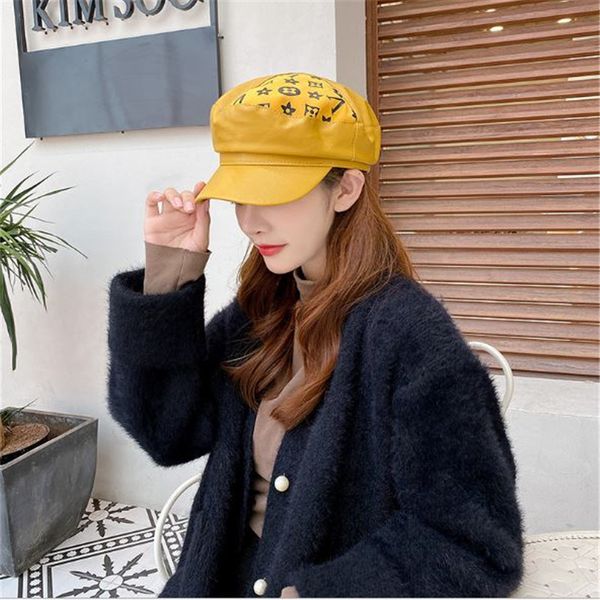 berets pu leather hat women autumn winter spring korean style octagonal hat female painter fashion beret basic cap, Blue;gray
berets pu leather hat women autumn winter spring korean style octagonal hat female painter fashion beret basic cap, Blue;gray
