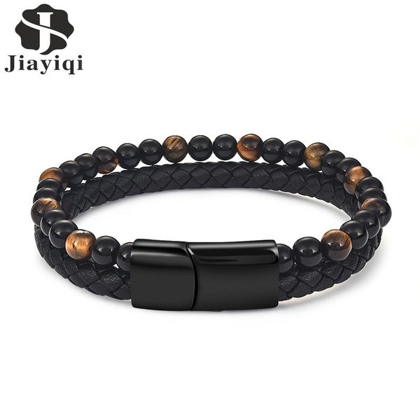 jiayiqi 6mm natural stone men bracelet black genuine leather magnetic buckle bangle 18.5/20.5/22cm male jewelry, Golden;silver
jiayiqi 6mm natural stone men bracelet black genuine leather magnetic buckle bangle 18.5/20.5/22cm male jewelry, Golden;silver
