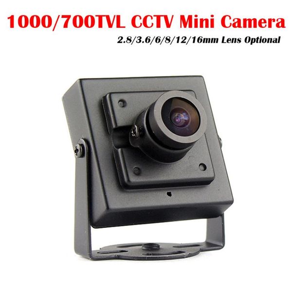 2.8mm 3.6mm 6mm 8mm 12mm 16mm lens optional 1000tvl cmos wired mini box micro cvbs cctv security camera with metal body