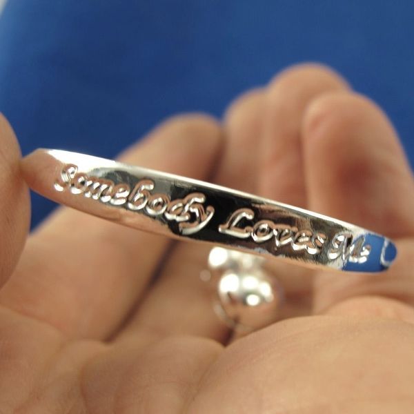 forseven 2 pcs fashion child baby kids letter bell bangle silver color bracelet jewelry gift for women girl boys, Black
forseven 2 pcs fashion child baby kids letter bell bangle silver color bracelet jewelry gift for women girl boys, Black
