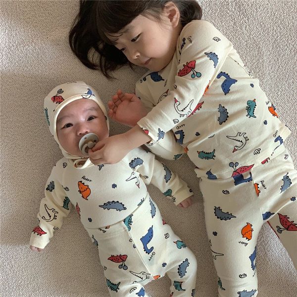 5047 baby home clothes 0-5 years baby children dinosaur autumn clothes autumn pants pajamas baby cartoon home clothes suit, White
5047 baby home clothes 0-5 years baby children dinosaur autumn clothes autumn pants pajamas baby cartoon home clothes suit, White
