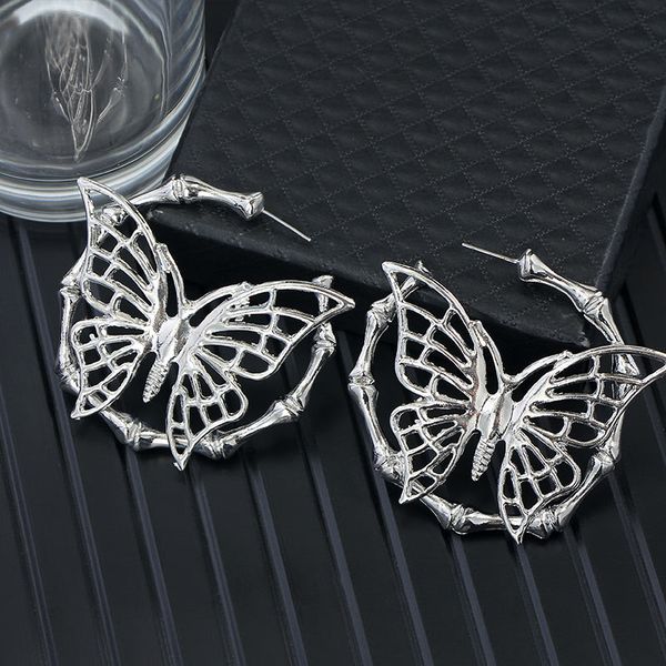 hoop & huggie flatfoosie fashion silver color bamboo earrings for women hollow butterfly geometric statement 2021 jewelry gift, Golden;silver
hoop & huggie flatfoosie fashion silver color bamboo earrings for women hollow butterfly geometric statement 2021 jewelry gift, Golden;silver