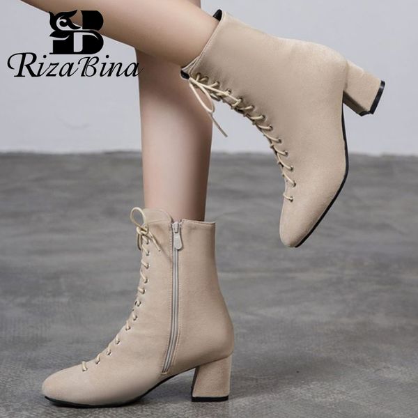 rizabina women ankle boots flock round toe low heel shoes lace up zipper fashion outdoor elegant shoes footwear size 34-45, Black
rizabina women ankle boots flock round toe low heel shoes lace up zipper fashion outdoor elegant shoes footwear size 34-45, Black