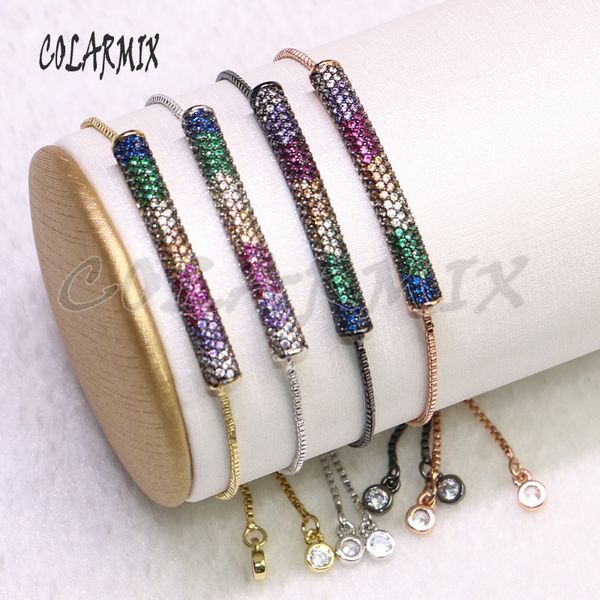 5 pcs crystal bracelets rainbow colors crystal jewelry long pillar bracelet zircon charm beads crafted zircon bracelets 5303, Black
5 pcs crystal bracelets rainbow colors crystal jewelry long pillar bracelet zircon charm beads crafted zircon bracelets 5303, Black