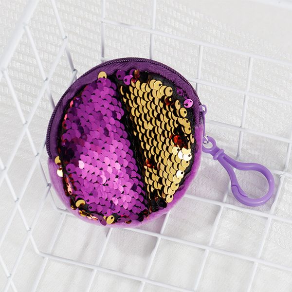 kids creative small sequins portable earphone storage coin purse keychains handbag children double color key case zipper clutch bags e9901, White
kids creative small sequins portable earphone storage coin purse keychains handbag children double color key case zipper clutch bags e9901, White