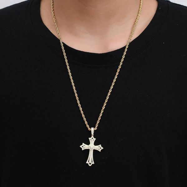 cross-border hip hop jewelry simple wild cross pendant copper inlaid zircon necklace wholesale, Silver
cross-border hip hop jewelry simple wild cross pendant copper inlaid zircon necklace wholesale, Silver