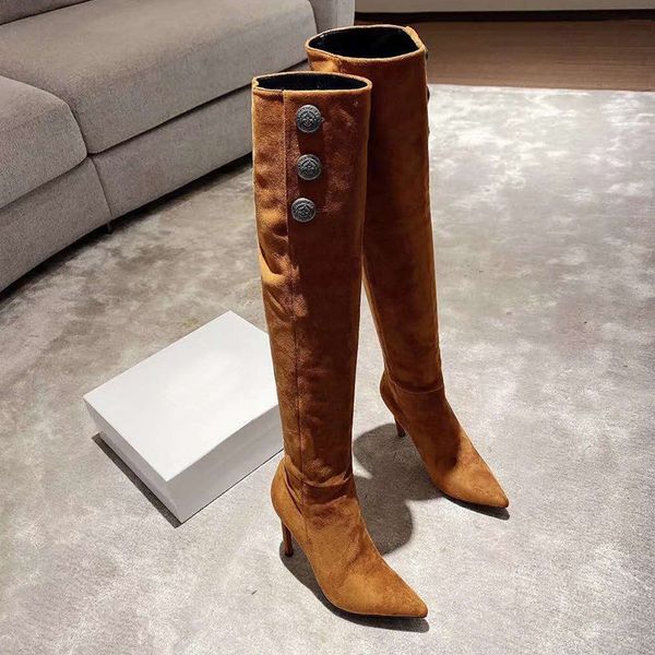 real suede over the knee boots woman pointed toe thin high heel boots femme fashion thigh, Black
real suede over the knee boots woman pointed toe thin high heel boots femme fashion thigh, Black