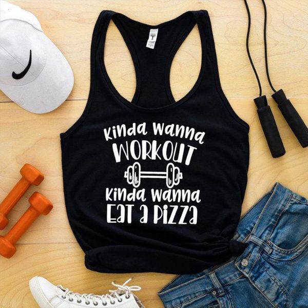 vest kinda wanna workout kinda wanna eat a pizza tank womens racerback exercise running tank casual graphic funny tee shirt, White
vest kinda wanna workout kinda wanna eat a pizza tank womens racerback exercise running tank casual graphic funny tee shirt, White