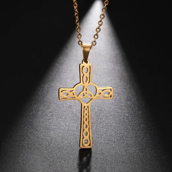 unift cross pendant necklace vintage viking irish celtics knot ancient amulet necklace stainless steel faith jewelry gift, Silver
unift cross pendant necklace vintage viking irish celtics knot ancient amulet necklace stainless steel faith jewelry gift, Silver
