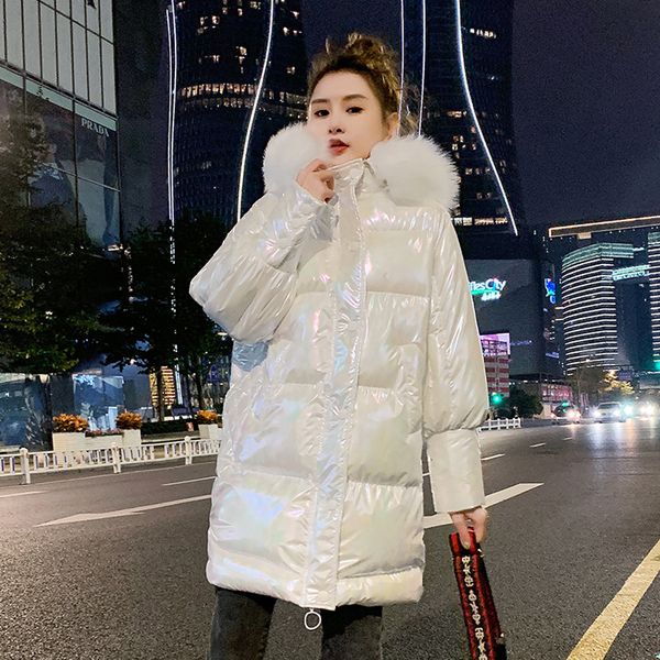 down parka new bright and slim medium length bread coat winter korean version versatile loose down jacket fashion, Black
down parka new bright and slim medium length bread coat winter korean version versatile loose down jacket fashion, Black