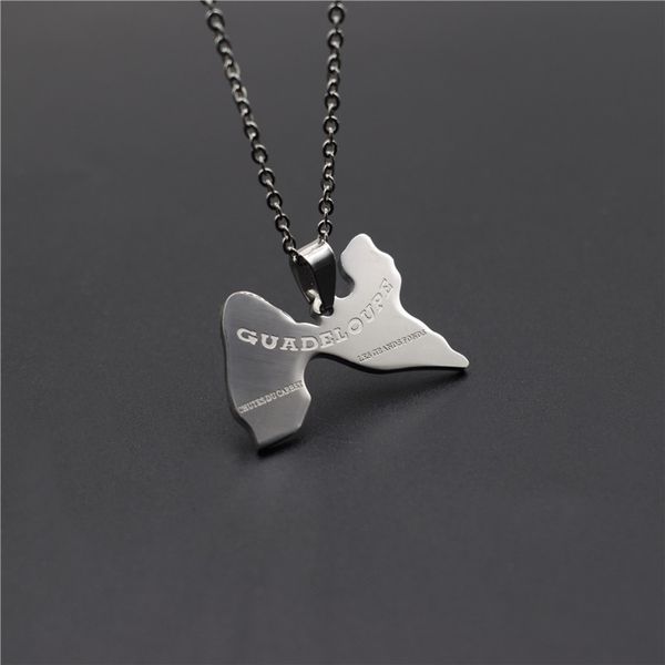 pendant necklaces guadeloupe map necklace stainless steel french jewellery, Silver
pendant necklaces guadeloupe map necklace stainless steel french jewellery, Silver