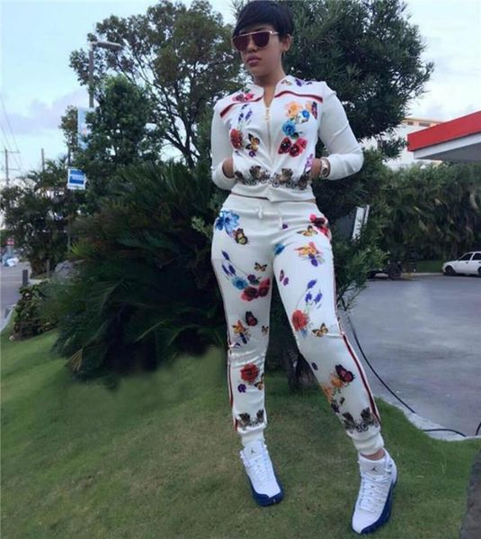 long sleeve with zipper tracksuits print flowers women designer tracksuit white crew neck 2pcs suits clothing fashion, Gray
long sleeve with zipper tracksuits print flowers women designer tracksuit white crew neck 2pcs suits clothing fashion, Gray