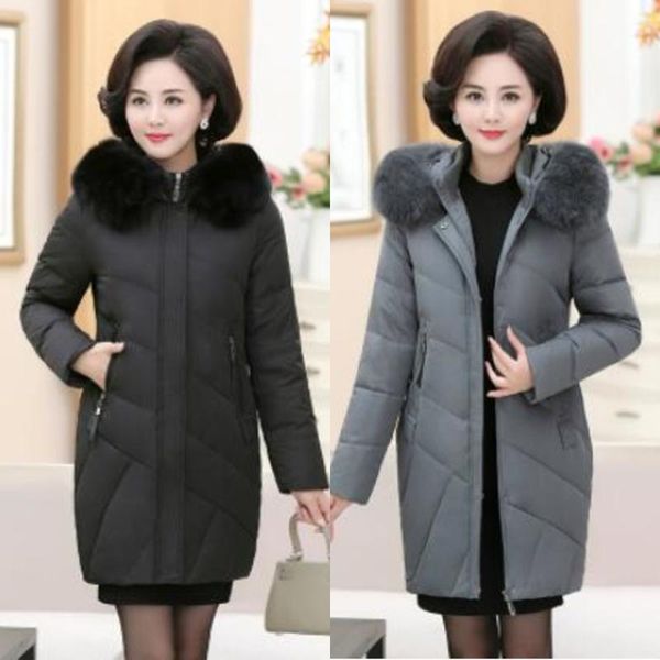 women's down & parkas size women middle-aged jacket fashion long thicken warm fur collar white duck coat hooded mother, Black
women's down & parkas size women middle-aged jacket fashion long thicken warm fur collar white duck coat hooded mother, Black