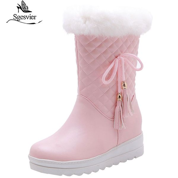 sgesvier 2020 new fashion snow boots woman warm mid calf boots women winter thick fur inside platform cotton shoes pink white, Black
sgesvier 2020 new fashion snow boots woman warm mid calf boots women winter thick fur inside platform cotton shoes pink white, Black