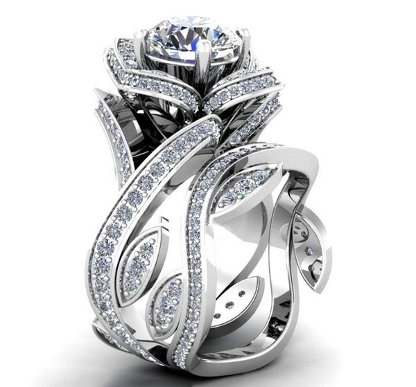 cluster rings style wedding ring for women full zircon rhinestone flower, Golden;silver
cluster rings style wedding ring for women full zircon rhinestone flower, Golden;silver