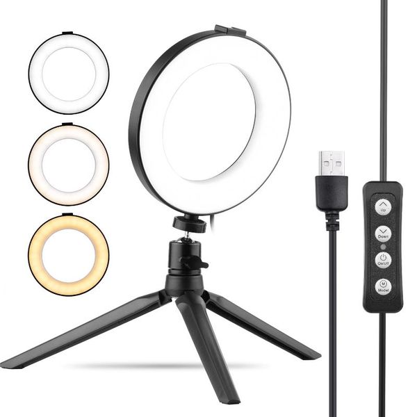 flash heads 6 inch usb ring light selfie beauty led 3 lighting modes dimmable with ballhead adapter + desktripod for vlog makeup
flash heads 6 inch usb ring light selfie beauty led 3 lighting modes dimmable with ballhead adapter + desktripod for vlog makeup