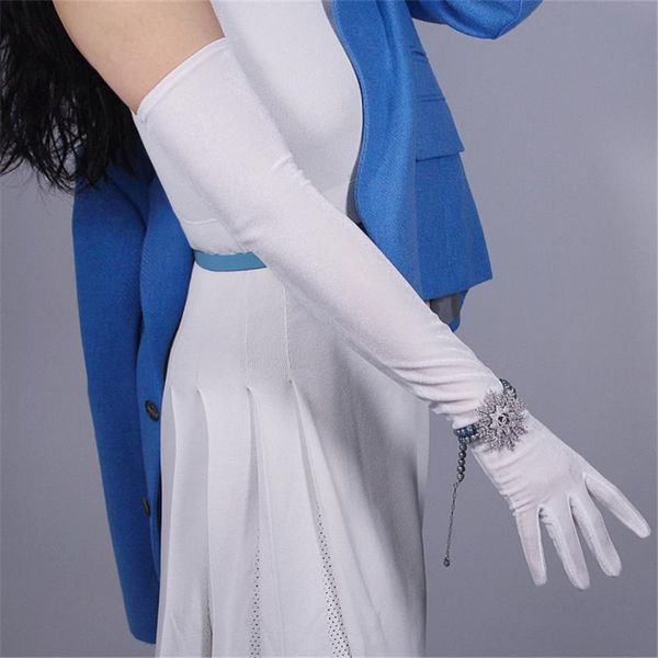 five fingers gloves velvet long 60cm pure white female models high elastic gold touch screen srbs60, Blue;gray
five fingers gloves velvet long 60cm pure white female models high elastic gold touch screen srbs60, Blue;gray