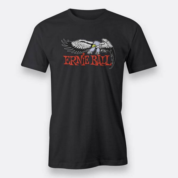 ernie ball eagle music man black men's t-shirt cotton s-xxxl size plus size tee shirt