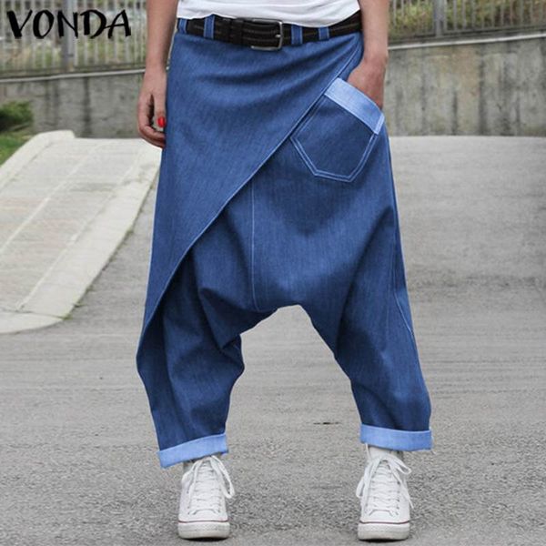 vonda women denim pants 2020 female casual harem wide leg pants women's trousers plus size beach streetwear bottoms s-5xl, Black;white
vonda women denim pants 2020 female casual harem wide leg pants women's trousers plus size beach streetwear bottoms s-5xl, Black;white