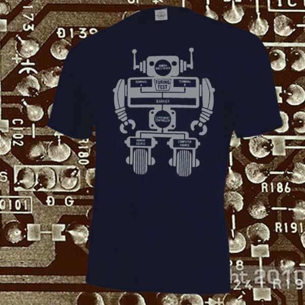 casual printing tee turing test robot shirt, computer science imitation test enigma code robotics man t-shirt
casual printing tee turing test robot shirt, computer science imitation test enigma code robotics man t-shirt