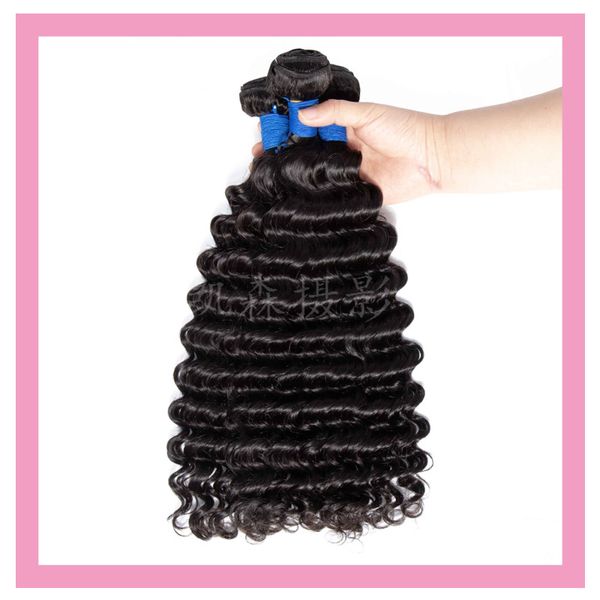 malaysian deep wave 3 bundles double wefts natural color virgin hair weaves three pieces deep curly pure colro 95-100g/piece, Black
malaysian deep wave 3 bundles double wefts natural color virgin hair weaves three pieces deep curly pure colro 95-100g/piece, Black