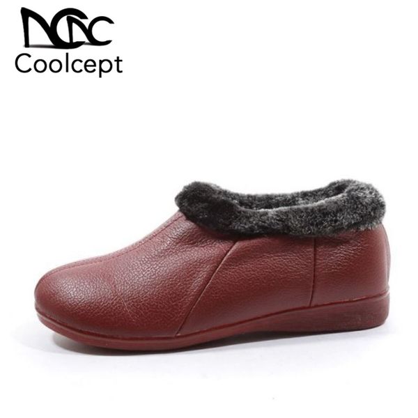 coolcept real leather women ankle boots winter warm with fur shoes home indoor flats shoes dropshipp women footwear size 35-44, Black
coolcept real leather women ankle boots winter warm with fur shoes home indoor flats shoes dropshipp women footwear size 35-44, Black