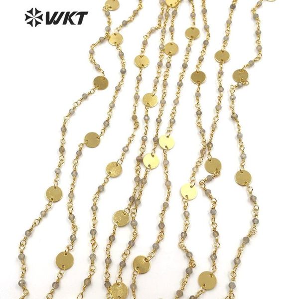 wt-rbc149 lady gorgeous labradorite stone beads chain with gold electroplated brass chain wholesale 10 meters for jewelry making, Silver
wt-rbc149 lady gorgeous labradorite stone beads chain with gold electroplated brass chain wholesale 10 meters for jewelry making, Silver