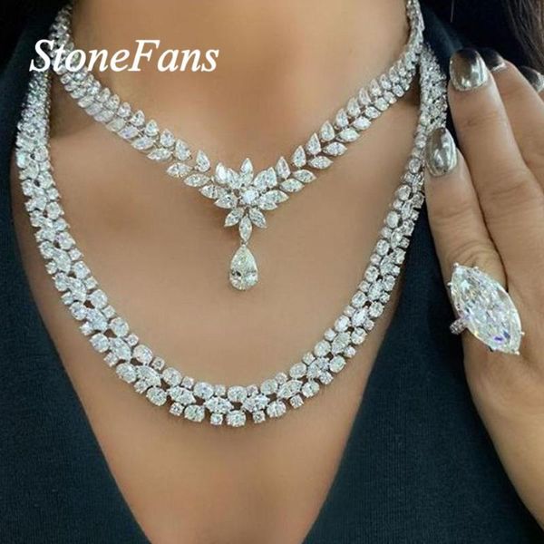 pendant necklaces stonefans luxury jewelry cubic zirconia iinitial necklace for women statement tennis chain drop choker, Silver
pendant necklaces stonefans luxury jewelry cubic zirconia iinitial necklace for women statement tennis chain drop choker, Silver