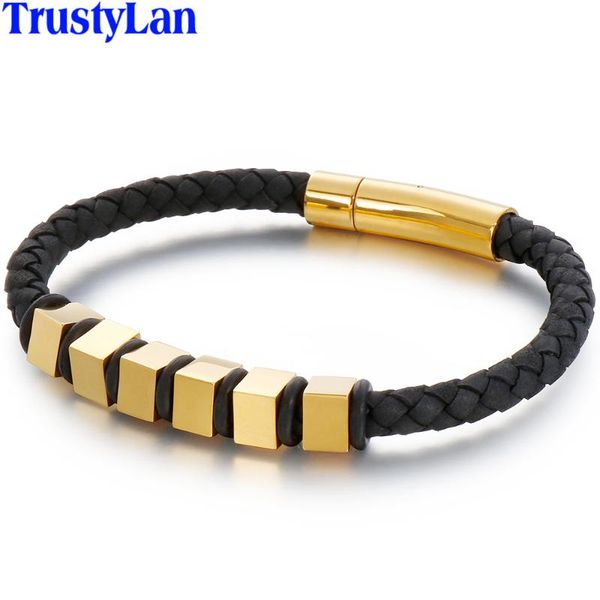 tennis 6mm thick rope chain leather bracelet gold 316l stainless steel bracelets for man mens wrap bangles jewelry accessory, Golden;silver
tennis 6mm thick rope chain leather bracelet gold 316l stainless steel bracelets for man mens wrap bangles jewelry accessory, Golden;silver