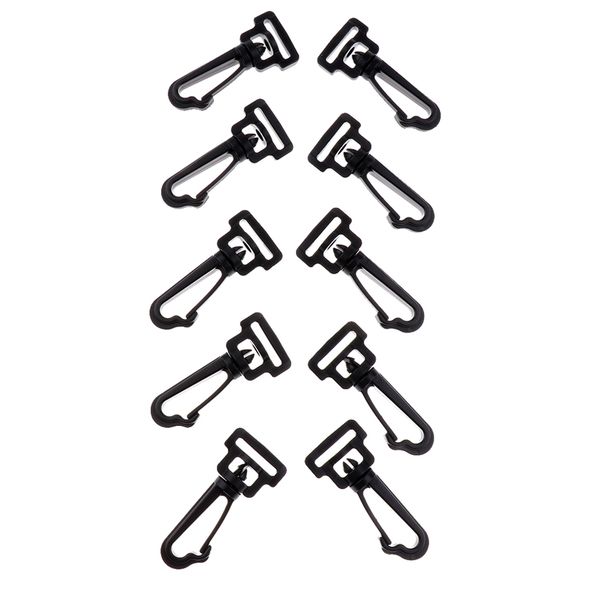10 pieces 2/2.5/3/3.8mm plastic swivel snap hooks buckle hardware paracord outdoor backpack straps webbing bag parts accessories, Black
10 pieces 2/2.5/3/3.8mm plastic swivel snap hooks buckle hardware paracord outdoor backpack straps webbing bag parts accessories, Black
