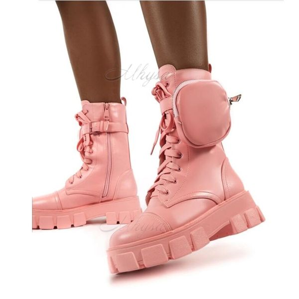 2020 autumn winter bootie pocket buckle strap pink chunky sole bag ankle boots shiny leather patchwork arrival platform boots, Black
2020 autumn winter bootie pocket buckle strap pink chunky sole bag ankle boots shiny leather patchwork arrival platform boots, Black