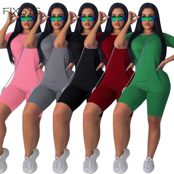 tracksuit женщины two piece set summer с коротким рукавом top + байкер шорты sweat suit casual 2 шт главная outfit фитнес наборы matching, Gray
tracksuit женщины two piece set summer с коротким рукавом top + байкер шорты sweat suit casual 2 шт главная outfit фитнес наборы matching, Gray