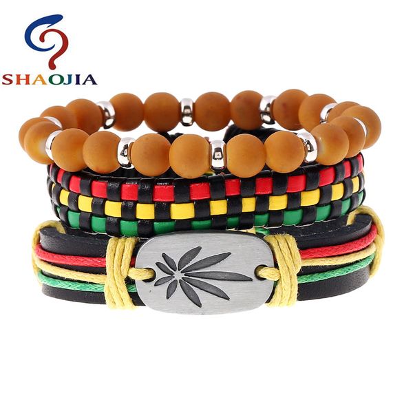 leather bracelets jewelry men fashionable jamaica bracelet adjust size elastic beads bracelet maple leafs weave wrap, Golden;silver
leather bracelets jewelry men fashionable jamaica bracelet adjust size elastic beads bracelet maple leafs weave wrap, Golden;silver