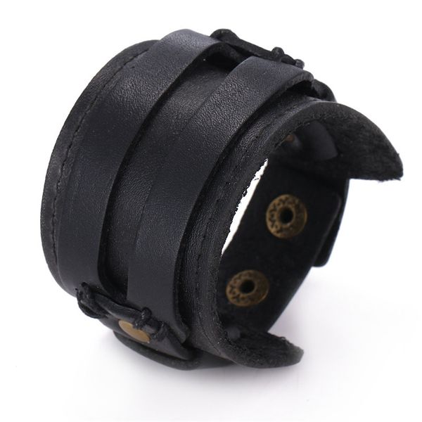 aliutom leather bangles & bracelet men open cuff rope wrap wristband adjustable double wide black brown vintage punk jewelry, Golden;silver
aliutom leather bangles & bracelet men open cuff rope wrap wristband adjustable double wide black brown vintage punk jewelry, Golden;silver
