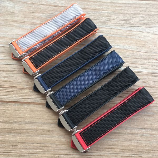 20mm 22mm orange blue red rubber silicone with nylon watch band strap for ome ocean 300 speedmaster bracelet, Black;brown
20mm 22mm orange blue red rubber silicone with nylon watch band strap for ome ocean 300 speedmaster bracelet, Black;brown