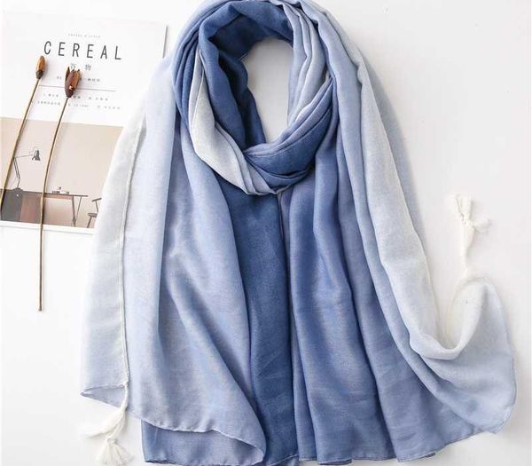 2020 long ladies scarf ombra tassels cotton hijab scarf soft bandana foulard grandient color shawls and wraps, Blue;gray
2020 long ladies scarf ombra tassels cotton hijab scarf soft bandana foulard grandient color shawls and wraps, Blue;gray